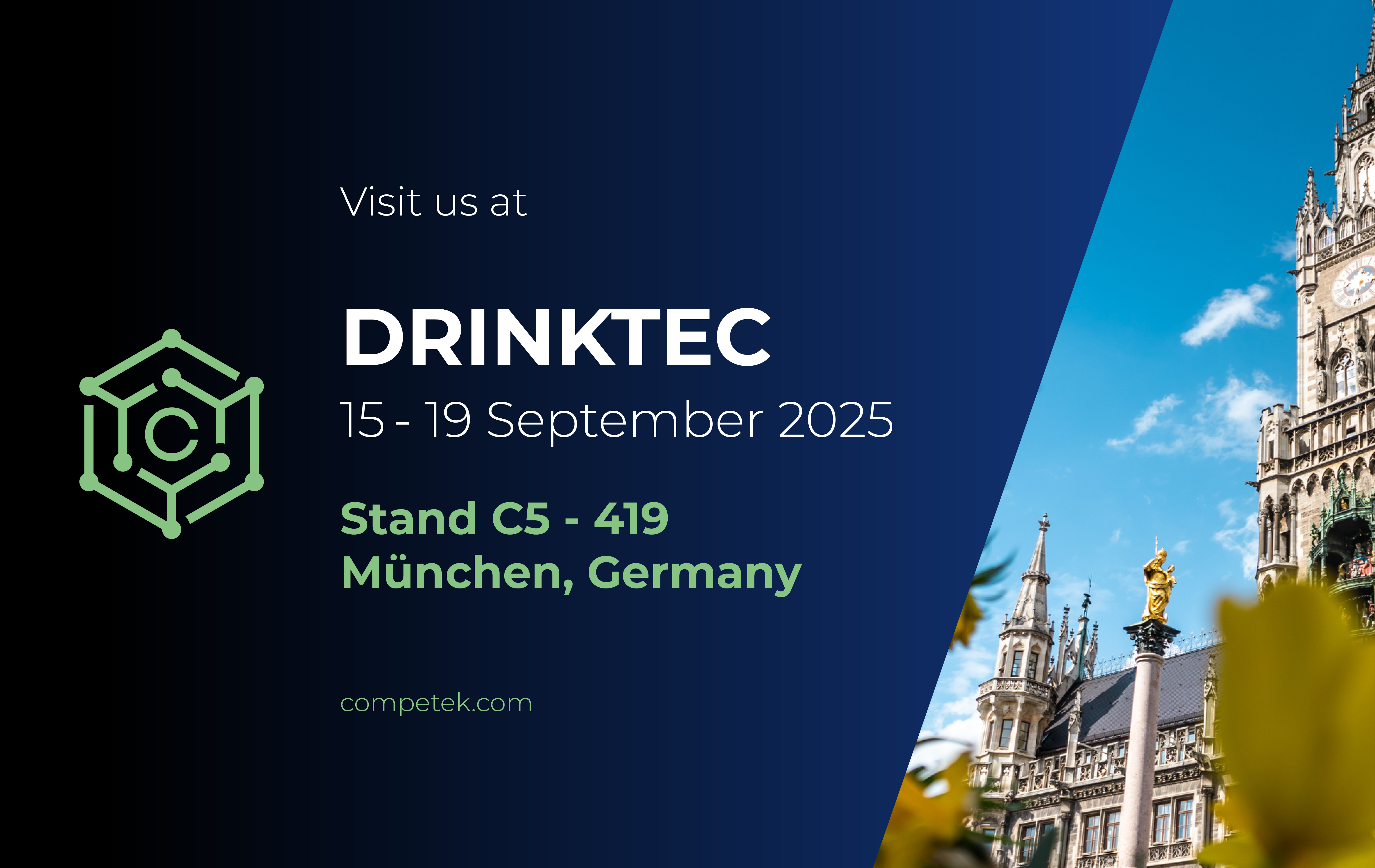 Competek awaits you at Drinktec 2025 – with a whole new look!
